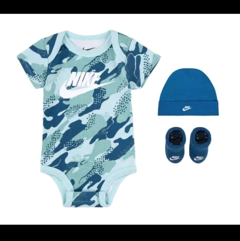 3 Piece Nike Camo Baby Boys Outfit Gift Set
